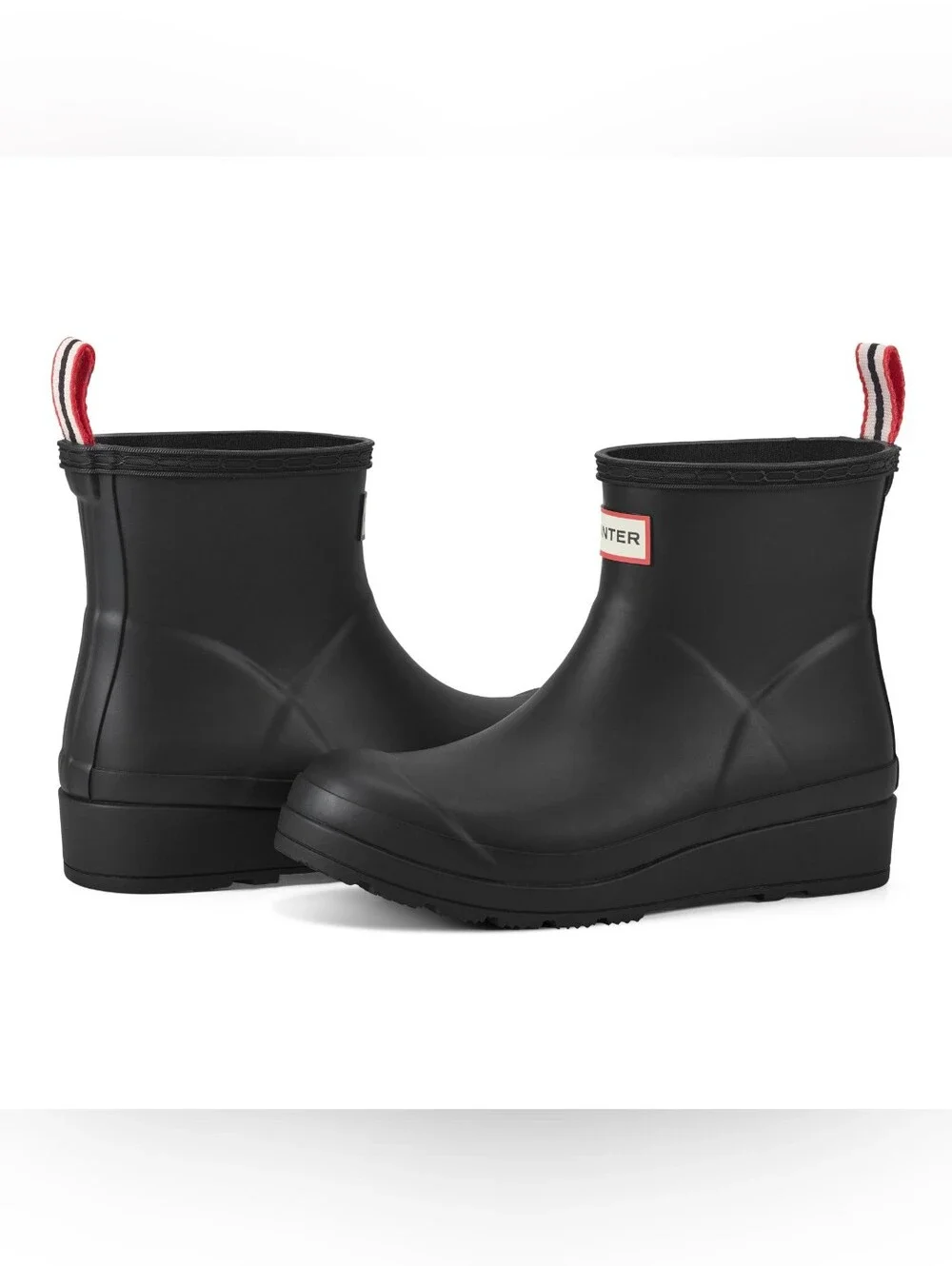 Hunter Women’s 11 Play Short Rain Boots Rubber Waterproof Wellies - Black
